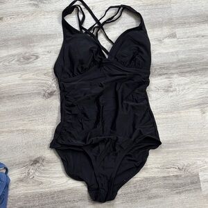 Kona Sol Black Women Swim One Piece